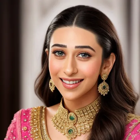 professional photo of kkp, perfect face, perfect eyes, smiling,  photorealistic, skindentation, more_details:0.5, <lyco:KarismaKapoor:1.25>