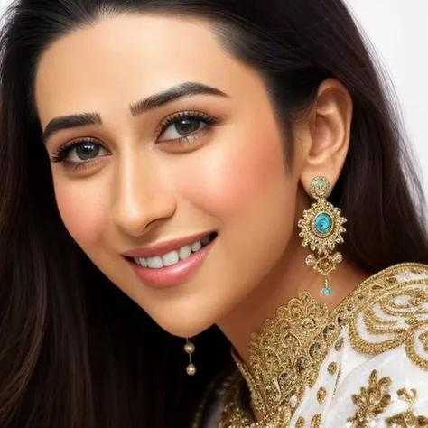 professional photo of kkp, perfect face, perfect eyes, smiling,  photorealistic, skindentation, more_details:0.5, <lyco:KarismaKapoor:1.25>