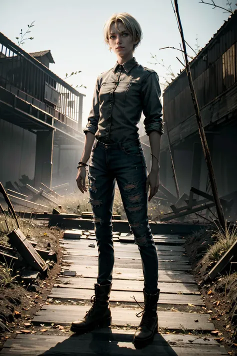 ((ultra detailed, masterpiece, best quality))
<lora:Outlast2Val:0.8>
Outlast2Val, solo, short hair, full body, standing in front of a beautiful landscape
