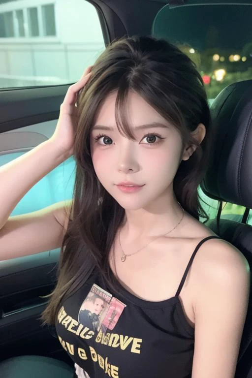 1girl,close-up,night, t-shirt,, 8k, RAW photo, best quality, masterpiece,realistic, photo-realistic, <lora:yddV3:0.8>