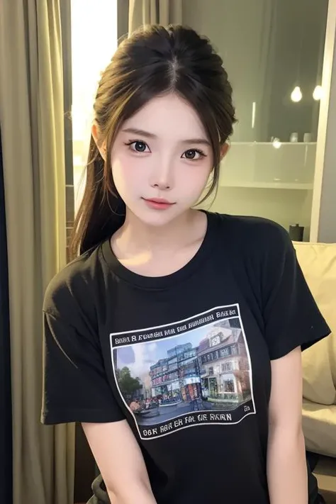 1girl,close-up,night, t-shirt,, 8k, RAW photo, best quality, masterpiece,realistic, photo-realistic, <lora:yddV3:0.8>