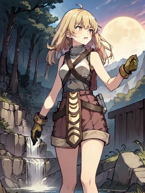 (masterpiece, top quality, best quality, official art, beautiful and aesthetic:1.2), 1 girl,
Beneath the ethereal glow of a full moon, on the edge of a magical waterfall, a fierce 17-year-old girl with fiery crimson braids stands tall, gazing resolutely into the distance, embodying the spirit of adventure that courses through her veins
,ragnarok_novice
<lora:ragnarok_novice_v2:0.9>