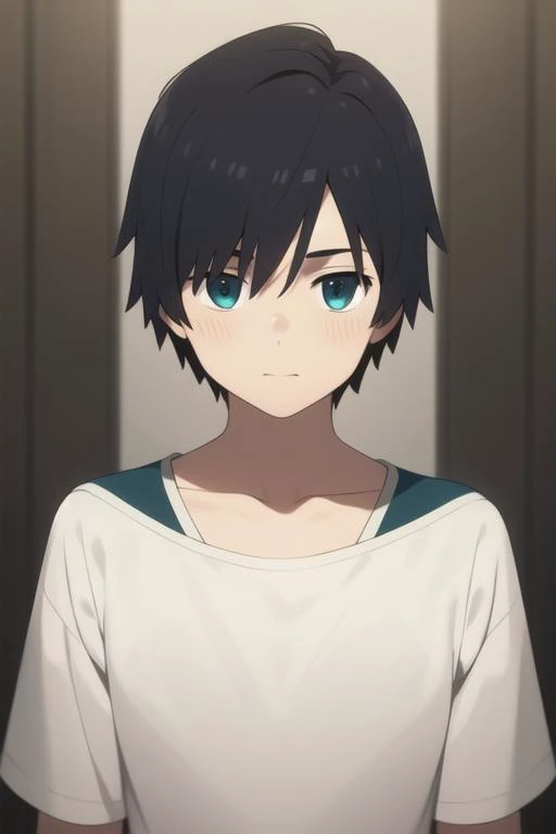 masterpiece, best quality, high quality, 1boy, solo, male focus, looking at viewer, upper body, <lora:hiro_franxx:0.70>, hiro_franxx,