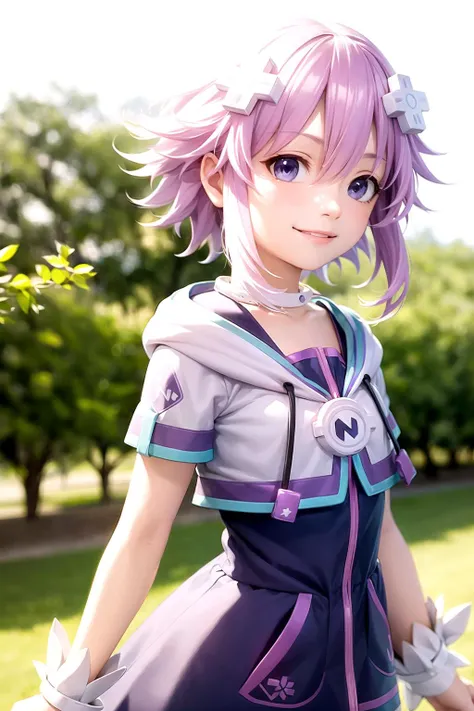 <lora:nepu1-000013:1>, npur1, white background, standing, upper body, simple background, smile,