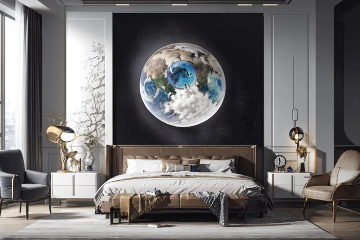 (masterpiece, best quality, high quality, real, realistic, super detailed,full detail,4k,8k),
NYModernBedroom, no humans, scenery, window, indoors, table, lamp, book, globe, bed, pillow, chair, plant, wooden floor, cup, mirror, vase, clock, sky, carpet, couch, shelf, box <lora:ModernBedroom-000012:0.8>