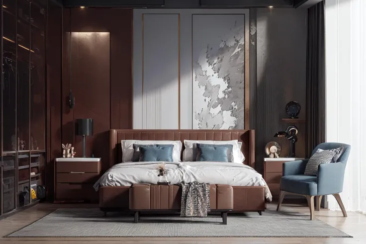 (masterpiece, best quality, high quality, real, realistic, super detailed,full detail,4k,8k),
NYModernBedroom, no humans, indoors, scenery, door, table, couch, carpet, bed, poster,  mirror, chair, flower, window
<lora:ModernBedroom-000012:0.8>