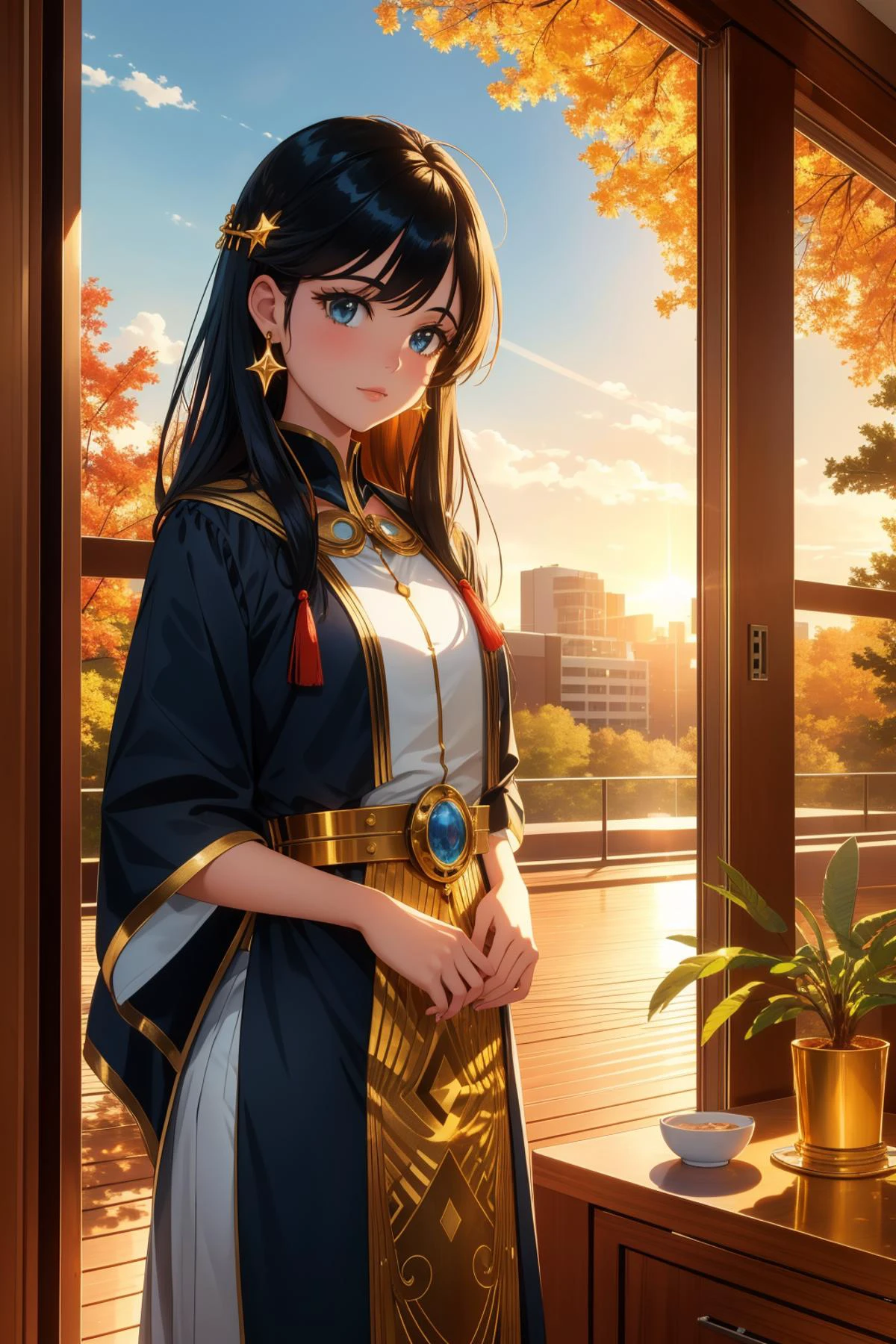 1girl, awardwinning Raw digital photo, 8k Digital art, Golden ratio, landscape of a Astonishing Metallic ([Eiffel Tower:Resort:1]:1.3) from inside of a Vilnius, lush forest and Dwarf Planet Eris in background, at Golden hour, [ (vibrant art by Tarsila do Amaral:0.9) : (Sally Storch:1.3) : (David Palumbo:1.2) :13], Ultrarealistic, Hopeful, Mannerism Art, Ambient lighting, HDR, Canon EF, 800mm lens, CMYK Colors, Film grain, sunbeam, trending on CGSociety, extremely detailed CG Unity 8k wallpaper