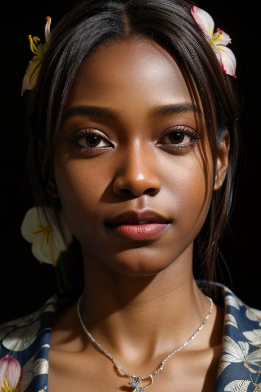 Masterpiece, art by Njideka Akunyili Crosby A bouquet of lilies, each petal inscribed with ancient runes, glowing with magical energy. (photorealistic, fantasy, close-up shot, cinematic) , realistic, perfect quality , intricated details, detailed background, cinematic lights,