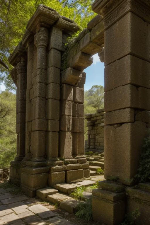 Masterpiece, art by Todd McFarlane Enigmatic Encounters: Explore the mystique of ancient ruins and forgotten landscapes. Whether it's the weathered stones of a crumbling castle or the tangled vines of a forgotten jungle temple, evoke a sense of history and intrigue. (Close-up, Photo) , realistic, perfect quality , intricated details, detailed background, cinematic lights,