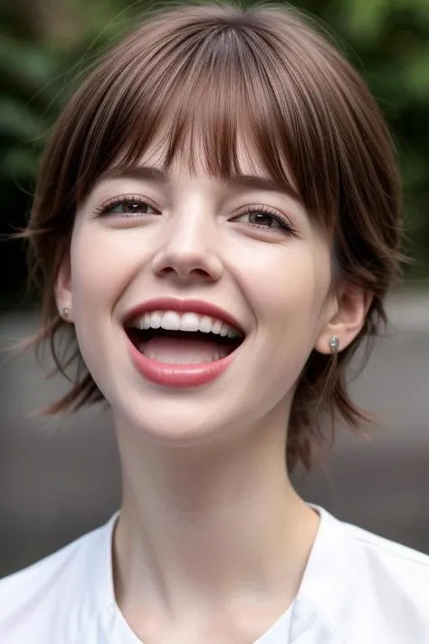 star Molly Smith shows off her blindingly white new teeth