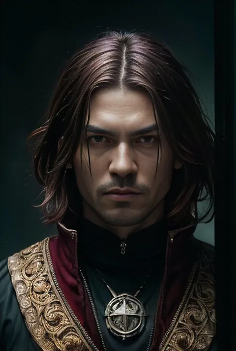 (masterpiece), (extremely intricate), fantasy, (((realistic portrait of an evil hermit, male, villain, anti hero, evil face, masculine face, medium hair, Maroon hair, wicked, cruel, sinister, malicious, ruthless, masculine, athletic))), (((dark bloody clothing, intricate details on clothing))), (perfect composition:1.4), aspect ratio 1:1, beach, deviantart hd, artstation hd, concept art, detailed face and body, award-winning photography, margins, detailed face, professional oil painting by Ed Blinkey, Atey Ghailan, Jeremy Mann, Greg Manchess, Alex Gray, trending on ArtStation, trending on CGSociety, intricate, high detail, sharp focus, dramatic, award winning matte drawing cinematic lighting octane render unreal engine volumetrics dtx