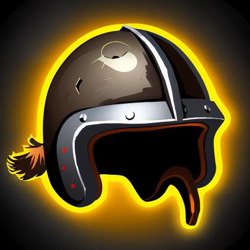 medieval leather helmet, stylized game item, artstation, deviantart, game icon, no reflexion, whole solid black background