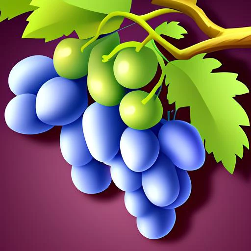 best quality, masterpiece, grapes \(fruit\), very high resolution, highly detailed, stylized game icon