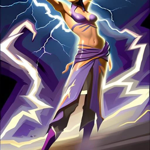 lightning spell, stylized game icon, by greg manchess, trending on artstation