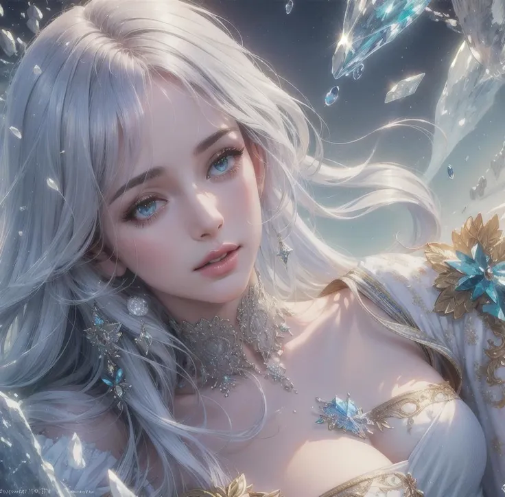 (Cinematic Photo:1.3) of (Realistic:1.3),(Lustful:1.3) (Magical Photo:1.3) of (Realistic:1.3),(Proud:1.3) A photograph a woman beauty in dress glass,Intricate Surface Detail, Crystalcore, Bejeweled, ethereal dres a close up, hyperdetailed fantasy character, stunning cgsociety, intricate ornate, detailed fantasy digital art, cgsociety 9, fantasy art behance, 4 k detail fantasy, detailed fantasy art, 8k high quality detailed art, cgsociety, Sparklecore, Hyperrealistic, Dreamlike, Ethereal Fantasy, Realistic, Fiction, Full-HD, HD, 8K, Soft Lighting, Beautiful Lighting,Highly Detailed,Highly Detailed,naturalism,land Art,regionalism,shutterstock contest winner,trending on unsplash,featured on Flickr