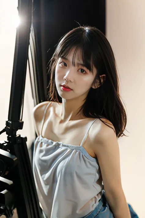 1girl,  small breasts, looking at viewer, realistic, photorealistic, lips, (serafuku:1), cinematic lighting, highly detailed, sharp focus, professional photoshoot, 8k, DOF, (in studio, white background),  <lora:rio_igawa2:1.0> ,<lora:breastsizeslideroffset:-0.35>, <lora:skin_slider_v2_1_FACE:0.5>, <lora:add_detail_v5:1>
