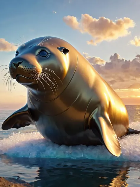 (masterpiece, best quality, detailed, ultra detailed, 8k, 4k, highres:1.2), beautiful eyes, beautiful face,
1 cute girl, solo, 
Sealion girl, Sealion eyes, Sealion ears, Sealion body, Sealion face,
( fluff:1.4 ),
posing with Floating ,
 (Slim body:1.6) , Mustard Sci-fi costume, Mature girl, 
 fantasy,  Fairyland: A place where fairies and other magical creatures live, at Sunset,
  Short hair, Ash hair, blue eye color, 
Establishing shot,  <lora:flat2:-1>