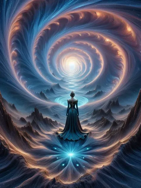 award-winning photography of a surreal gothic elf with ageless beauty in an abstract and colorful wonderland, UV fluorescence brings to life the ethereal beauty of a swirling nebula, magical, whimsical, fantasy art concept, steampunk, intricate details, best quality, masterpiece, ultra sharp, hyper realistic, realism, <lora:Abstract_Landscapes:0.95> <lora:Epic_Surreal:1>