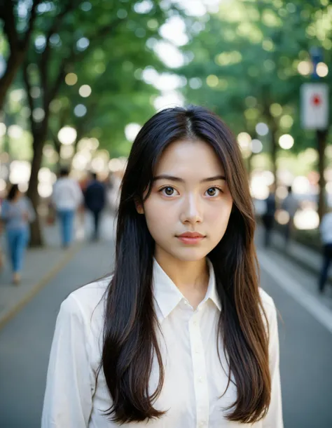 masterpiece, best quality, analogue photo of asian girl, long hair, eye level, high key lighting, Leica M3, Porta 160, 50mm, (bokeh photography), (professional photo, balanced photo, balanced exposure)