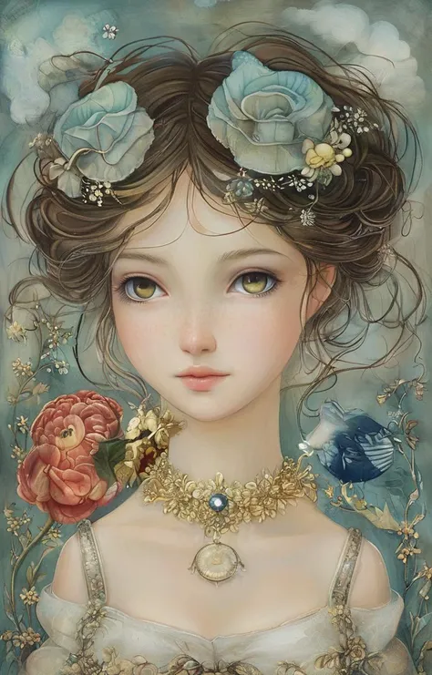 masterpiece,best quality,<lora:tbh148-sdxl:1>,illustration,style of Amanda Clark, portrait of idolmaster cinderella girls,