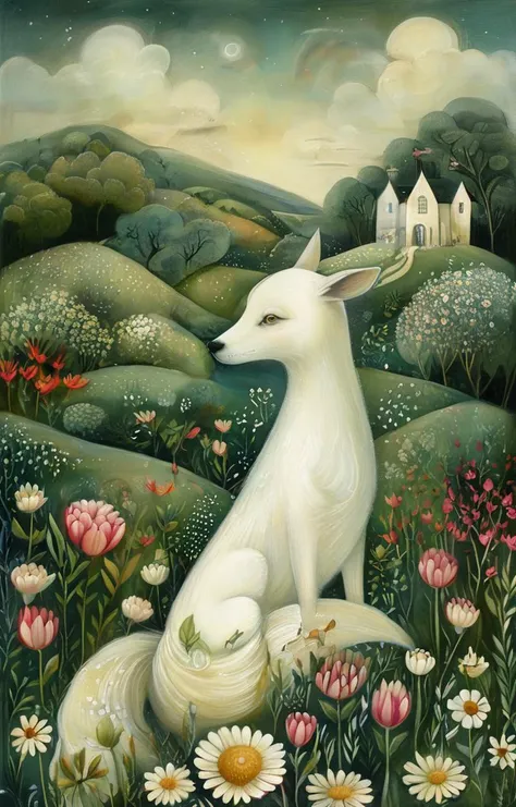 masterpiece,best quality,<lora:tbh148-sdxl:1>,illustration,style of Amanda Clark, garden