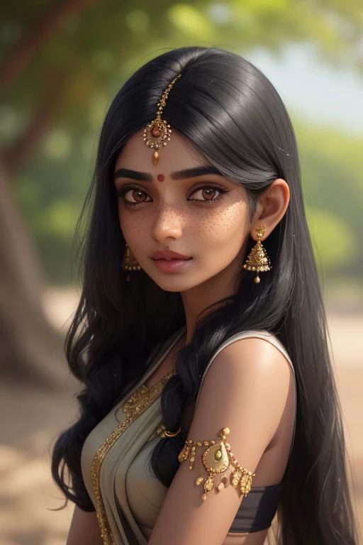 beautiful Indian woman in black colour hair, detailed skin, light freckles, shallow depth of field, General unic Details <lora:more_details:0.5> shiny, shiny hair, shiny skin, transparent shiny clothes <lora:Insertion:0.4> <lora:DetailedEyes_xl_V2:0.5>