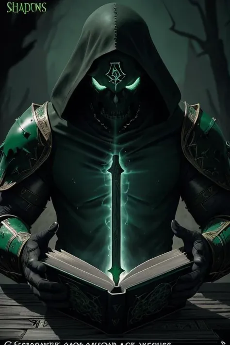 extremely close portrait of Necromancer in bone armor casting dark green magic at raving battlefield, (menacing bone armor design:1.5), (dark green magical incantations:1.8), brooding and mystical atmosphere, (dynamic and spellbinding pose:1.5), (eerie and haunting visual style:1.5), (necromancer's commanding presence:1.4), (masterful use of shadows and highlights:1.5), sinister, mystical, dynamic, art by Todd McFarlane, trending on ArtStation and CGSociety, Intricate, High Detail, Sharp focus, captivating, (comics-book-style:1.5), professional, 8k, UHD, HDR <lora:add_detail:1>