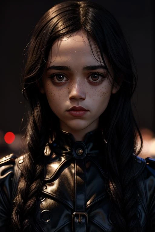 w3day_14 beautiful woman, gothic makeup, detailed skin, light freckles, shallow depth of field, GeneralDetail <lora:more_details:0.5> shiny, shiny hair, shiny skin, shiny clothes <lora:Insertion:0.4> <lora:DetailedEyes_xl_V2:0.5>