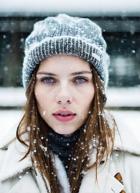 analog style, modelshoot style, RAW photo of a sks woman, sitting in outdoor car ,winter ,snowy , ((wearing cap)), (detailed face), grunge, ((visual kai)), ((full body)), (high detailed skin:1.2), 8k uhd, dslr, soft lighting, high quality, film grain, Fujifilm XT3, <lora:locon_scarlett_v1_from_v2_64_32:1.3>