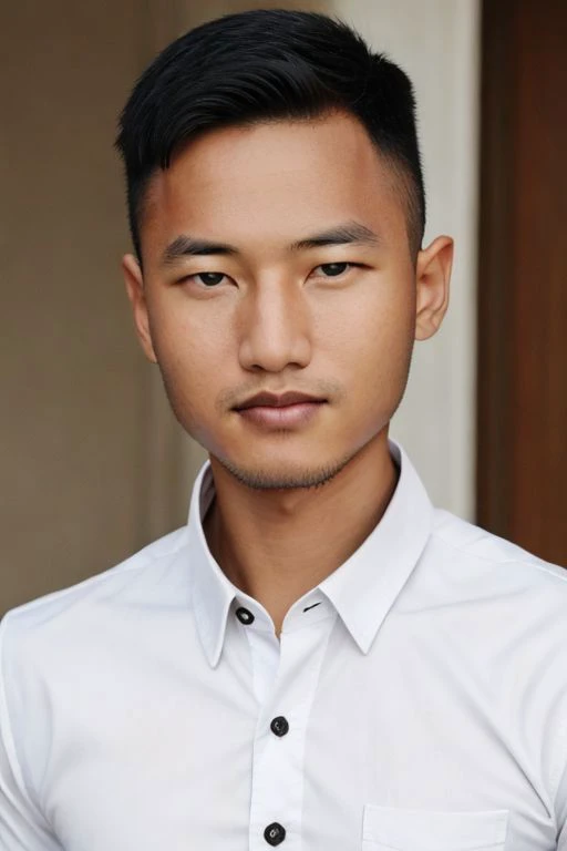 Asian,Syahnk,1man,Closeup photo, focus on him, talking with angry expression,  wearing white shirt, Cowboy shoot, front view, handsome, view, in the school background, (pureerosface_v1:0.3), HIQCGBODY, ultra realistic 8k, glamour lighting, bloom, HDR, perfect face, [:(highly detailed face: 1.2):0.1], (handsome model and fit faces),