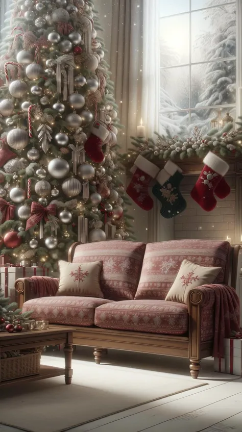 <lora:ChristmasDecorativeStyle:1>ChristmasDecorativeStyle sofa, (Masterpiece:1.3) (best quality:1.2) (high quality:1.1)