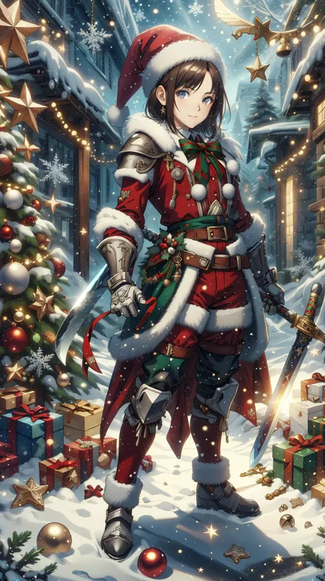 <lora:ChristmasDecorativeStyle:1>ChristmasDecorativeStyle sword, (Masterpiece:1.3) (best quality:1.2) (high quality:1.1)