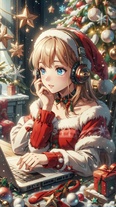 <lora:ChristmasDecorativeStyle:1>ChristmasDecorativeStyle headphones on an empty surface, (Masterpiece:1.3) (best quality:1.2) (high quality:1.1)