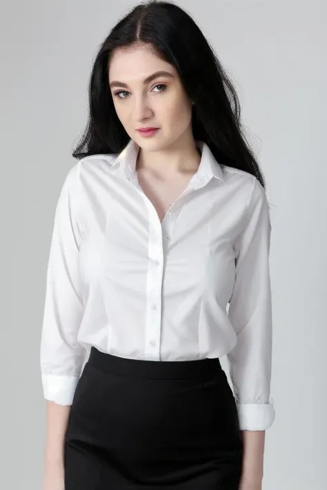 <lora:p-a:1>, p-a wearing a white buttondown shirt and black pencil skirt, professional photograph, textured skin, pale, dslr, (detailed face),(beautiful face)