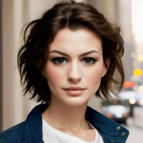 Picture, best quality, a woman in the city , photo of beautiful AHA<lora:AHA:1.0>, casual, sexy, looking at viewer, perfect face, perfect eyes, small eyes, sharp focus, Intricate, High Detail, dramatic, photorealistic,