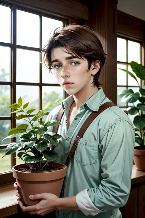 ((ultra detailed, masterpiece, absurdres))
<lora:QuarryMax:0.8>
QuarryMax, 1boy, solo, brown hair, green eyes, freckles, A high-tech indoor aquaponics farm, combining fish farming with hydroponic plant cultivation for a self-sustaining ecosystem