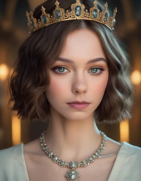 highly detailed portrait of ((ohwx woman)) as an elegant goddess, ornate crown, beautiful symmetrical face, digital painting, artstation, concept art, smooth, clear focus, illustration, greg rutkowski, artgerm, global lighting, detailed and fantasy <lora:myers_lora_sdxl:0.90>
