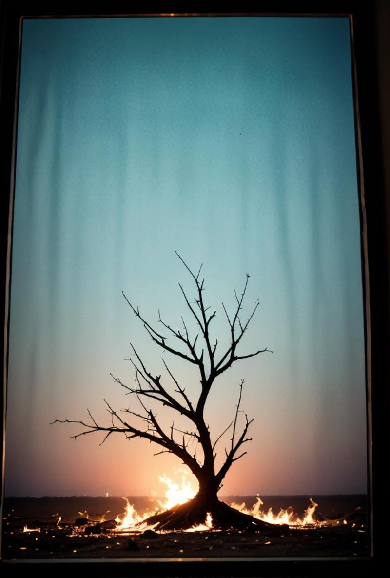 (sculpture art, Happy, One Color, Double Exposure, Sad, Impasto, Cold Colors, Atmospheric 1940'S (The Burning Bush:1.2) from inside of a Apartment, Suffering, Queencore, Lomography, Cyan and deep indigo neon hue, Red palette, Provia, de dia los muertos, Peaceful, Ektachrome, Cathode tube, Regret, Orange hue, Beautifully Lit, (nsfw:1.1)
<lora:Better_Details:0.6>
<lora:epiC35mm:0.6> epiC35mm
<lora:LCM_1-5:0.7>
<lora:ContrastControl:1.3>
<lora:Colortone_Slider:1.8> bright color