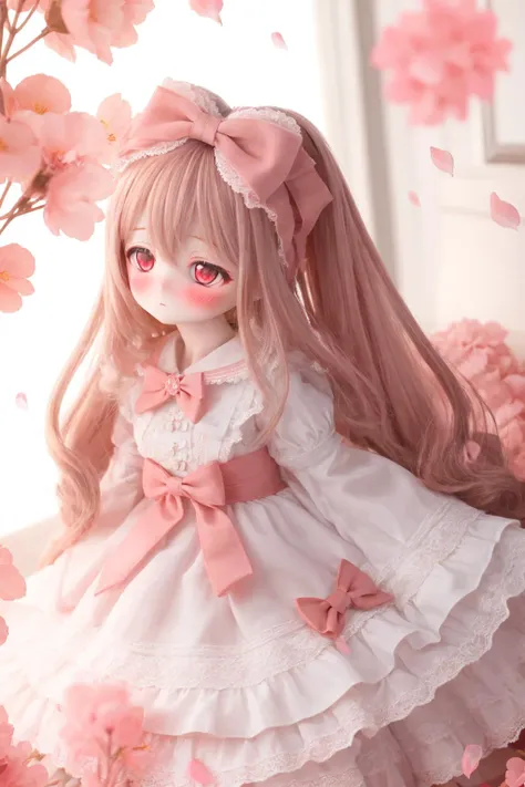 high quality,master-piece,master-piece,delicate face,Delicate hair,delicate eyes,light hair,4K quality,Bright light and shadow,Delphine girls,pink loli,Antique Witz artwork in the form of a round jointed doll.,April Impressions,dollfie dreams,playing cat doll,Cute maid dress,toy bear,pink icon,Guvez Style,Punk doll,(Depiction of delicate faces)(Detailed description of hair)(最高品質)(Master-level masterpieces)(High level of finish)(chesty)(Sense of atmosphere)