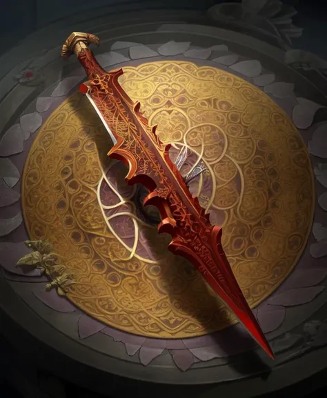 a detailed sword, dmarble, intricate design, weapon, no humans, sharp focus, extreme details, display shot, full shot,
<lora:diffusionMarbleSwords_22:0.8>