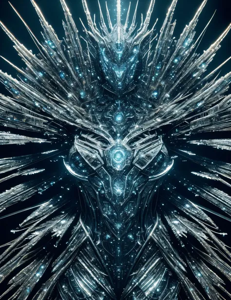 hyper detailed masterpiece, dynamic, awesome quality,DonMT3chW0rld sparkling flamboyant necrotic galena, tech, scifi, <lora:DonMT3chW0rld-000009:0.85>,