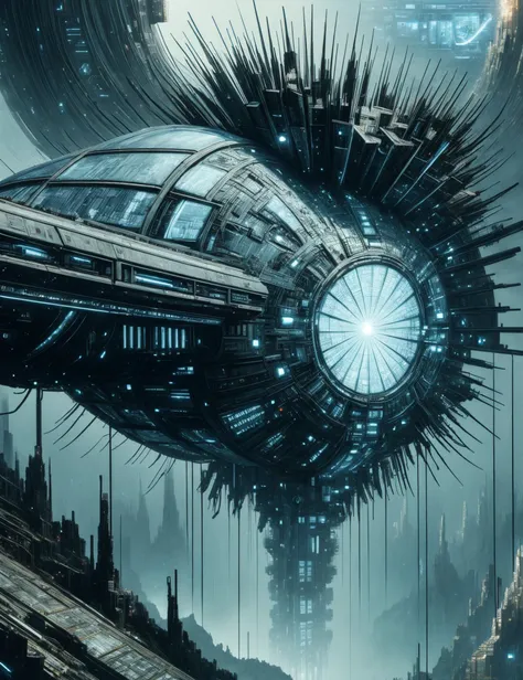 hyper detailed masterpiece, dynamic, awesome quality,DonMT3chW0rld nebulous,monitoring, tech, scifi, <lora:DonMT3chW0rld-000009:0.85>,