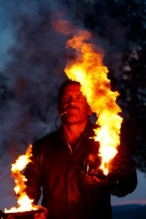 flmngprsn flames,sks person juggling with burning torches and standing on a rock,<lora:locon_flmngprsn_v1_from_v1_64_32:1>,pyrotechnical masterpiece <lora:locon_chuck_v1_from_v1_64_32:1> <lora:add_detail:1>