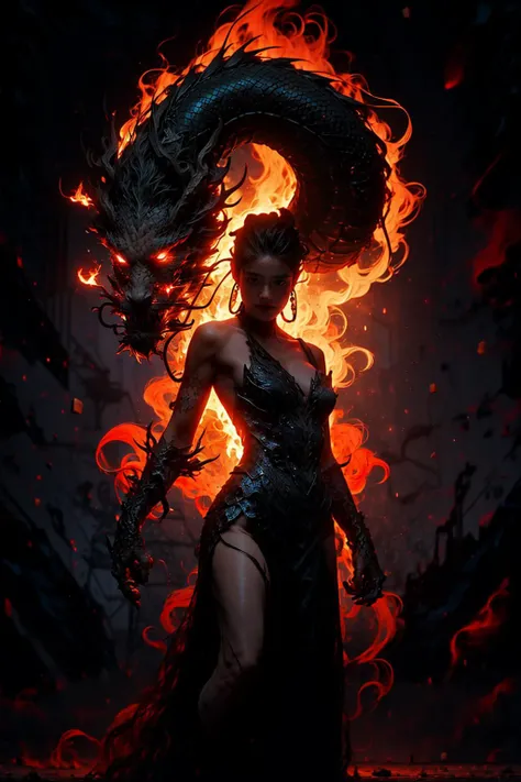 ((dragon)),((dragon background)),r1ge,1girl,red dress,collarbone,earrings,glowing,flying debris,magic,aura,energy,<lora:r1ge - AnimeRage:1>,<lora:zhongguolongV2:0.7>,<lora:add_detail:0.5>,