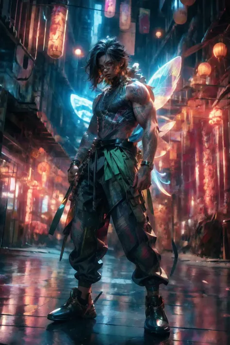 1boy, solo, male focus, looking at viewer, half body, standing, release fairy technique, glowing, black hair, pants, tattoo, muscular, light, movie, movie specffects, detailed details,
<lora:add_detail:1>, <lora:20231231-1704034655581:0.7>, <lora:LowRA:0.85>, colorful, <lora:yang08k:0.7>