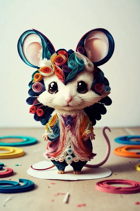 mouse,multi dimensional paper quilling, art, chibi,
yang08k, beautiful, colorful,
masterpieces, top quality, best quality, official art, beautiful and aesthetic,
<lora:yang08k:0.7>