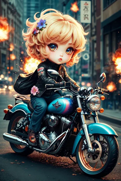 motorcycle,flower,character,Chibi,real,art, explosion,
yang08k, photography, beautiful, colorful,realistic,
masterpieces, top quality, best quality, official art, beautiful and aesthetic,
<lora:yang08k:0.4>