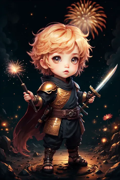 ninja,sword,character,Chibi,real,art, starry sky, firework,lovestar, dynamic pose, milk way,
yang08k, photography, beautiful, colorful,realistic,
masterpieces, top quality, best quality, official art, beautiful and aesthetic,
<lora:yang08k:0.4>, <lora:lovestar:0.4>