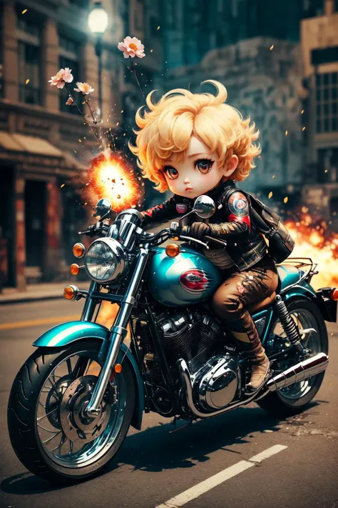 motorcycle,flower,character,Chibi,real,art, explosion,
yang08k, photography, beautiful, colorful,realistic,
masterpieces, top quality, best quality, official art, beautiful and aesthetic,
<lora:yang08k:0.4>