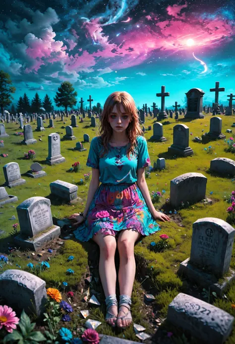 One night every woman came up out her grave, Or wherever she was put, murdered, some cleverly hidden place, <lora:xl_more_art-full_v1:0.4>, <lora:MJ52:0.4>, dynamic lighting, <lora:Psychedelic:0.8> Psychedelic, <lora:fracolor:0.7> fracolor
